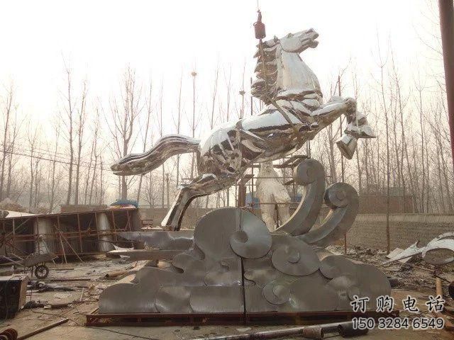 不銹鋼雕塑馬 奔馬雕塑 動物不銹鋼雕塑制作