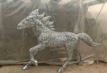 花片馬雕塑廠(chǎng)家 透視效果 不銹鋼花片馬雕塑工廠(chǎng)