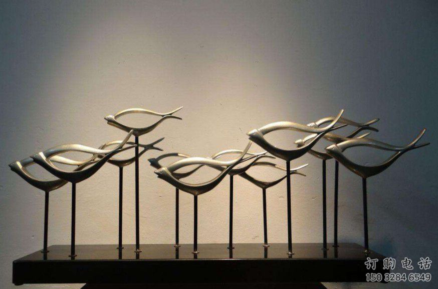 抽象魚雕塑廠家 幾何動物雕塑 幾何魚雕塑制作廠家