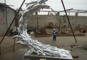 麥穗魚(yú)雕塑廠家 群魚(yú)小品 不銹鋼麥穗魚(yú)雕塑價(jià)格