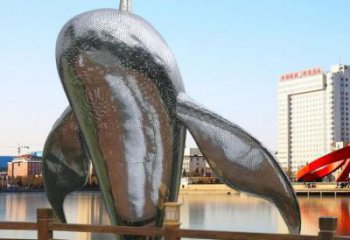 鯨魚雕塑廠家 動物美陳 不銹鋼鯨魚雕塑產品