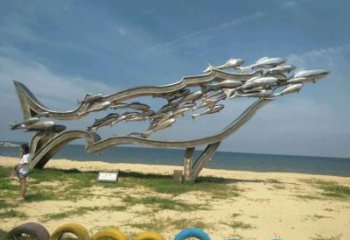 幾何群魚雕塑廠家 鏡面不銹鋼群魚雕塑生產企業