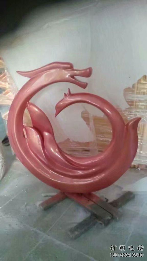 龍鳳雕塑廠家 景觀小品 不銹鋼龍鳳雕塑工廠