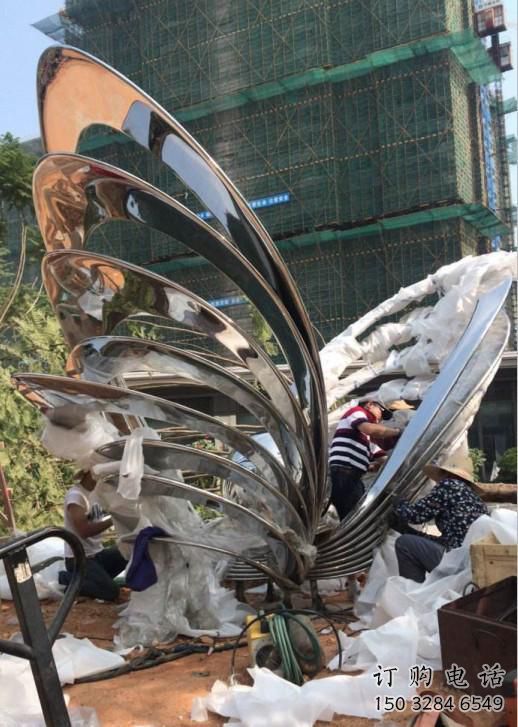 蝴蝶雕塑廠家 鏤空展翅造型 不銹鋼蝴蝶雕塑訂制