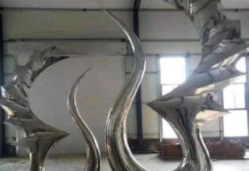 幾何天鵝雕塑廠家 不銹鋼幾何天鵝雕塑制作