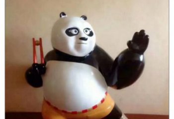 練舞熊貓雕塑廠家 盼盼貓 熊貓雕塑規格特點