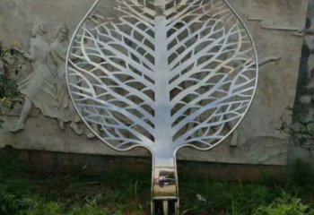 葉片雕塑廠家 鏤空不銹鋼植物景觀雕塑