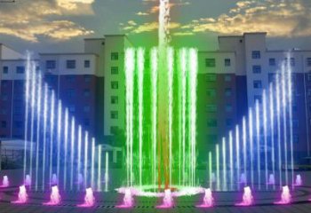 水景高低噴泉雕塑廠家 多色花樣設計概念