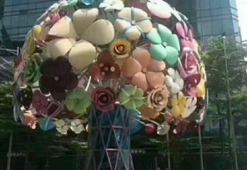 花球樹雕塑廠家 不銹鋼園林花球樹雕塑