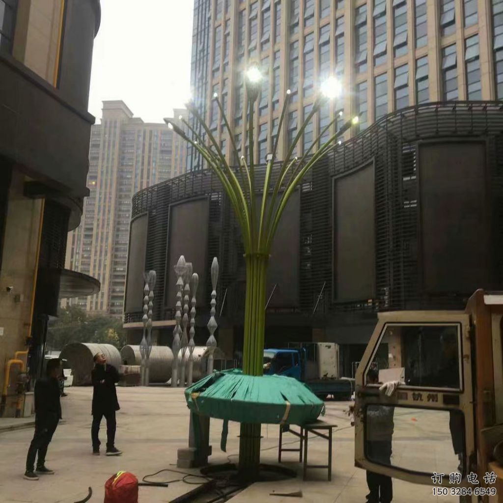 燈光樹(shù)雕塑廠家 不銹鋼園林燈光樹(shù)雕塑