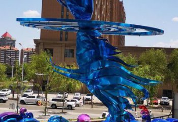 電鍍浪花雕塑廠家 不銹鋼浪花電鍍雕塑