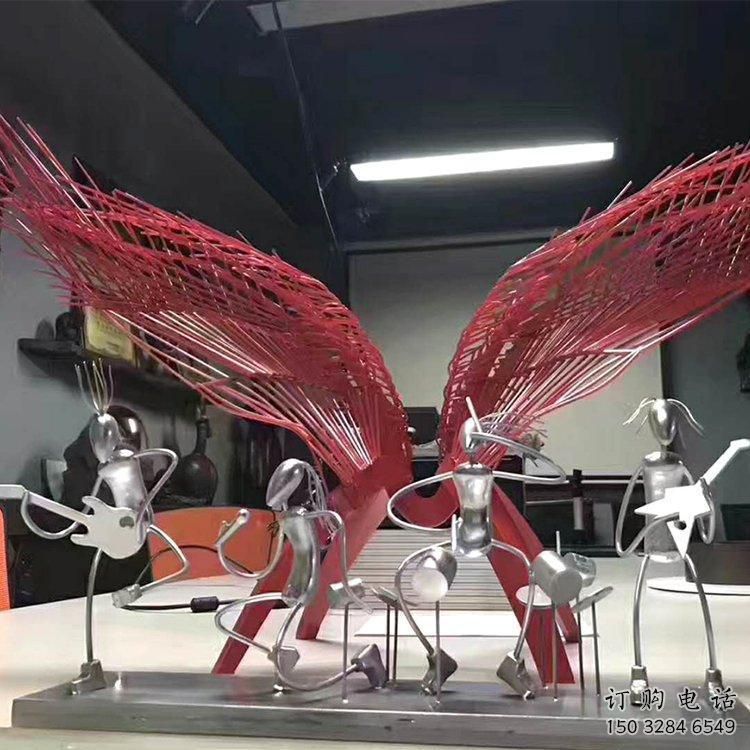 樂隊雕塑廠家 西方樂隊組合 不銹鋼抽象樂隊雕塑