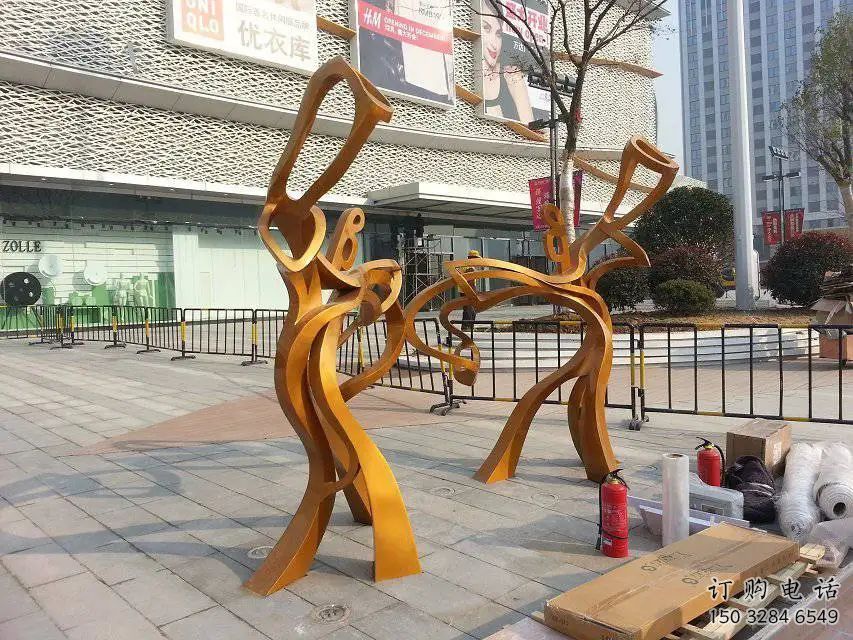 抽象人雕塑  步行街不銹鋼人物雕塑