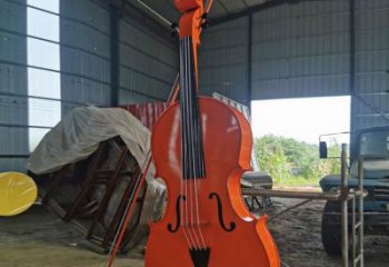 立式大提琴雕塑 陸地置放類 仿真烤漆工藝制造