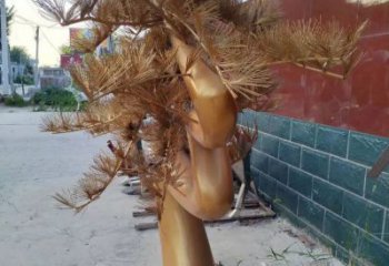 松樹(shù)雕塑廠家 不銹鋼松樹(shù)雕塑 烤漆植物雕塑