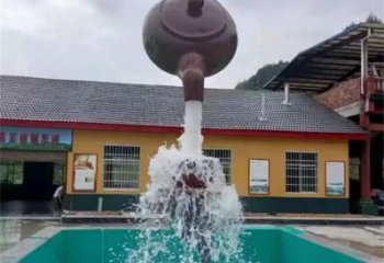 懸空天壺雕塑廠家 流水懸空天壺雕塑制作
