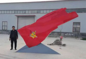 旗幟雕塑廠家 落地景觀建筑 不銹鋼旗幟雕塑