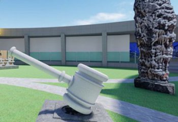 法錘雕塑廠家 法院標(biāo)志雕塑 不銹鋼法錘雕塑