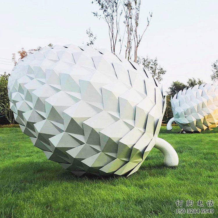 松塔雕塑廠家 堅果藝術體 不銹鋼松塔雕塑