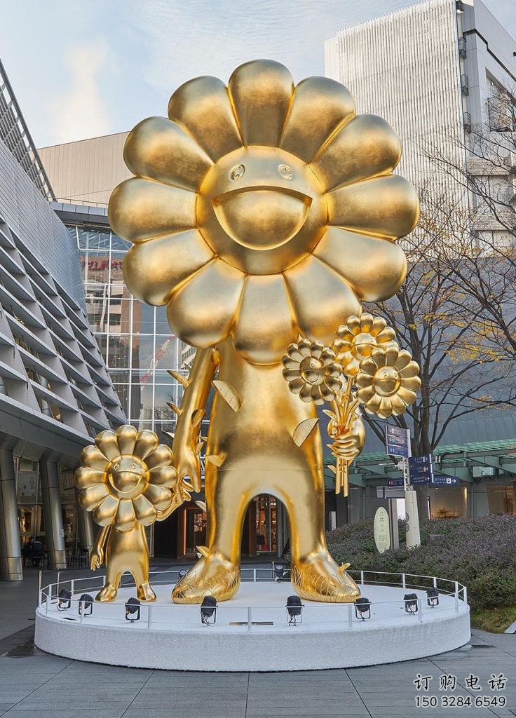 太陽(yáng)花雕塑廠家 電鍍植物擺件 不銹鋼電鍍太陽(yáng)花雕塑