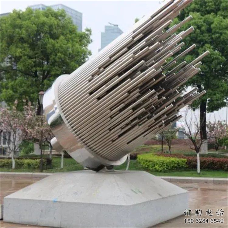 圓管雕塑 金屬景觀雕塑 不銹鋼圓管雕塑廠家