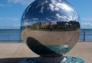 鏡面圓球雕塑廠家 落地建筑小品 不銹鋼鏡面圓球