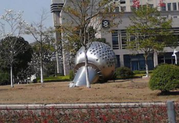 麥克風(fēng)雕塑廠家 語言藝術(shù)美陳 不銹鋼麥克風(fēng)雕塑制作