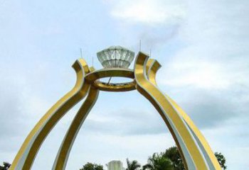 鉆石雕塑 烤漆景觀雕塑 戶外大型鉆石雕塑廠家