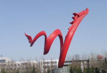 飛龍雕塑 烤漆動(dòng)物小品 戶外不銹鋼抽象飛龍雕塑廠家