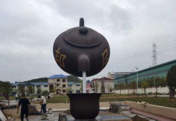 天壺雕塑 水景噴水小品 戶外噴漆天壺雕塑廠家