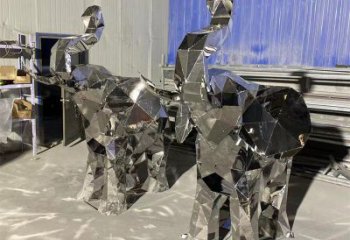 大象雕塑 抽象動物擺件 大型不銹鋼大象雕塑廠家