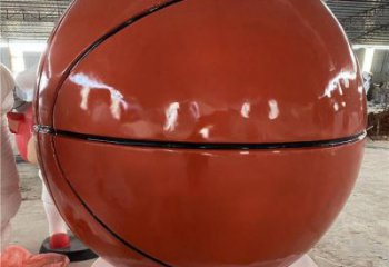 籃球雕塑 體育運(yùn)動(dòng)擺件 戶外烤漆籃球雕塑廠家