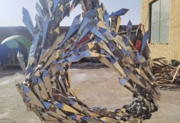 魚兒雕塑 中式異形擺件 鏡面不銹鋼魚兒雕塑廠家