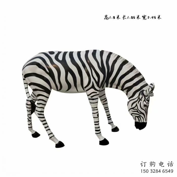 公園斑馬雕塑 中式彩繪小品 戶外仿真斑馬雕塑廠家