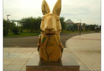 電鍍山羊雕塑  商場風水擺件 中式生肖山羊雕塑廠家