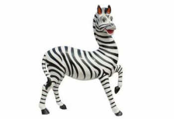 幼兒園斑馬雕塑 卡通彩繪擺件 現代戶外斑馬雕塑廠家