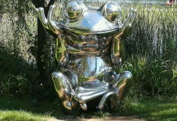 鏡面青蛙雕塑 風(fēng)景區(qū)草地小品 中式鏡面青蛙雕塑廠家