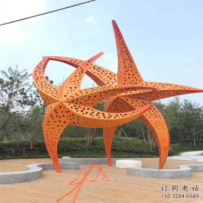 切面海星雕塑 噴漆海洋擺件 廣場風景區海星雕塑廠家