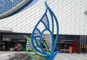 幾何蝴蝶雕塑廠家 街頭彩繪小品 現(xiàn)代中式蝴蝶雕塑廠家