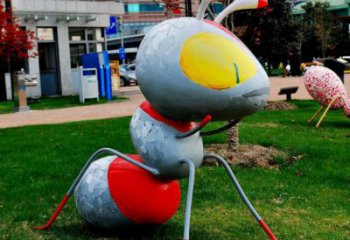 農村螞蟻雕塑廠家 卡通噴漆小品 游樂場異形螞蟻雕塑