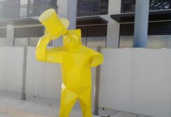 幾何熊雕塑廠家 中式室內(nèi)擺件 草地切面熊雕塑