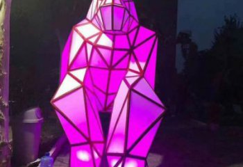 抽象熊雕塑廠家 創(chuàng)意村口擺件 玄關(guān)彩繪熊雕塑