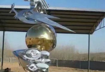 鏡面龍雕塑廠家 現(xiàn)代抽象擺件 商場大型龍雕塑