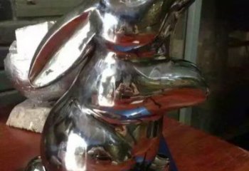 鏡面兔子雕塑廠家 現(xiàn)代商場(chǎng)擺件 大型仿真兔子雕塑