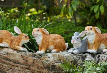 風(fēng)景區(qū)兔子雕塑廠家 中式戶外擺件 風(fēng)景區(qū)仿真兔子雕塑