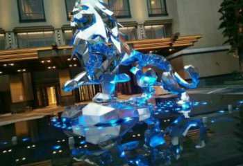 商場獅子雕塑廠家 中式室內小品 酒店拉絲獅子雕塑
