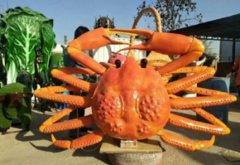 游樂場螃蟹雕塑廠家 海洋賓館擺件 戶外大型螃蟹雕塑
