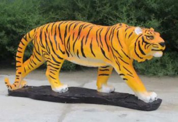 仿真老虎雕塑廠家 大型彩繪擺件 公園噴漆老虎雕塑