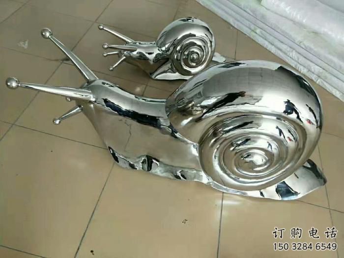 戶外蝸牛雕塑廠家 海洋賓館小品 酒店鏡面蝸牛雕塑