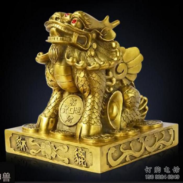 園林獨角獸雕塑廠家 大型酒店擺件 街道仿古獨角獸雕塑